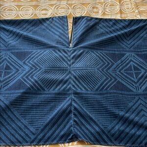 Hand block dyed NEW denim poncho